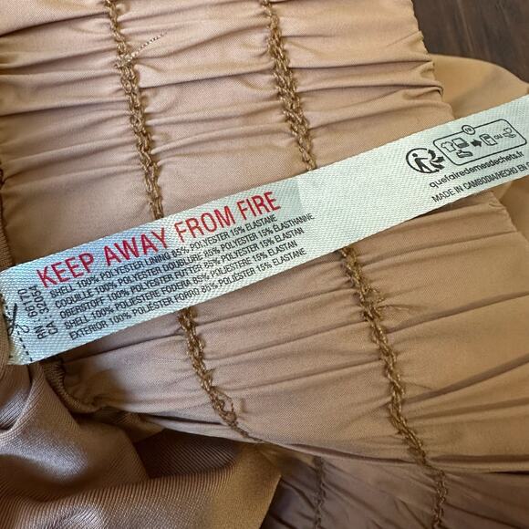 FREE PEOPLE MOVEMENT Get Your Flirt On Shorts Tan High Rise Training - Picture 7 of 9